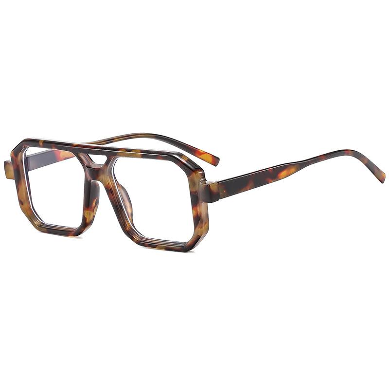 

European and American personality Internet celebrities with the same retro pilot double beam sunglasses women fashion sunglasses