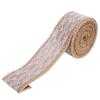 2 Rollen 5m Schönes Leinen Spitzenband Rolle Band Zuhause Weihnachten Hochzeit DIY Zubehör