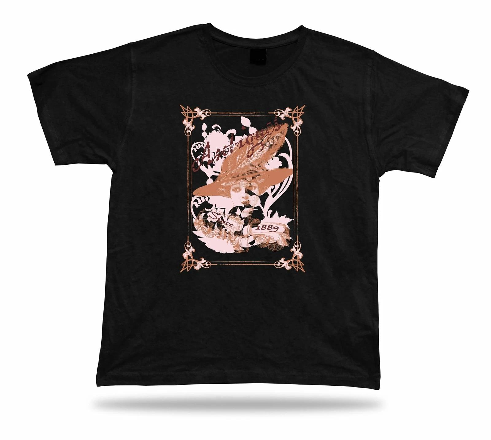 Tshirt Tee Shirt Birthday Gift Idea Antique Fashion Retro Vintage Portrait Lady XL