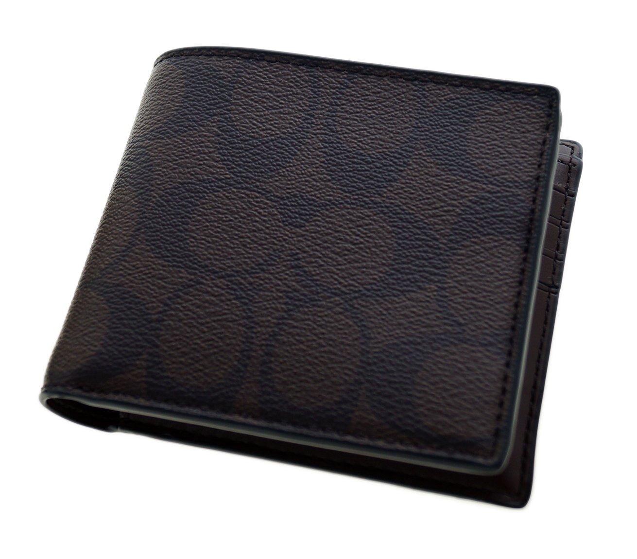 

Кошелек компактный ID Signature PVC с футляром для пропуска F74993 [Coach] мужской складной (Темно коричневый) MA/BR [Б/у]