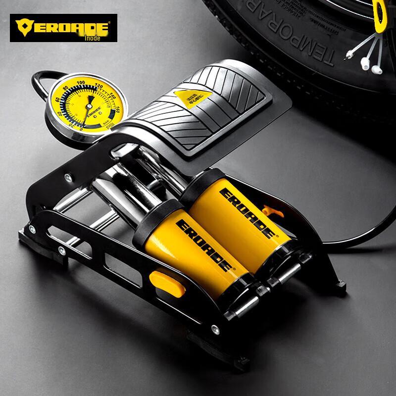 EROADE High-Pressure Double-Cylinder Foot Pump