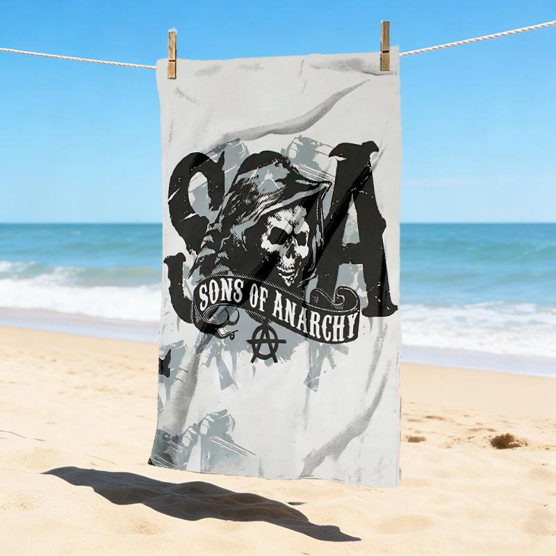 Sons Anarchy Stylish Digital Printing Beach Towel Quick Drying Absorbent Blanket For Beach Pool Gym Travel Christmas Gift C921143