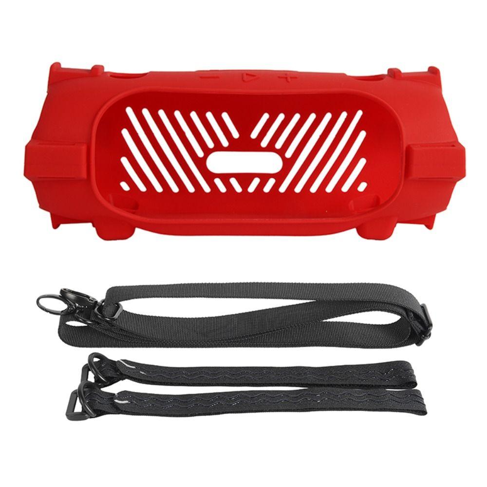 with Shoulder Strap Bluetooth Speaker Storage Bag Silicone Carry Sleeve for JBL Charge 6 Travel