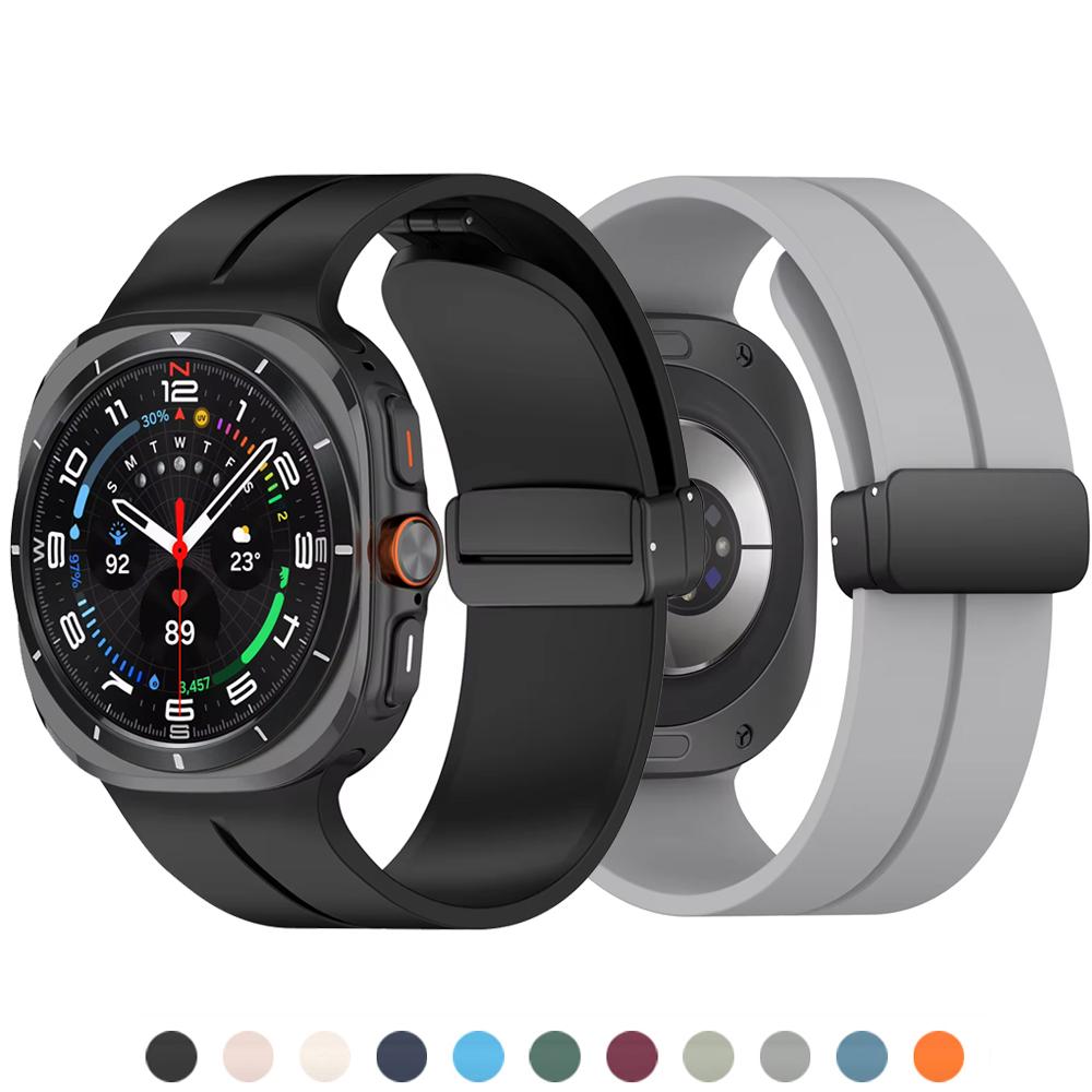 Magnetic Band for Samsung Galaxy Watch Ultra 2 Strap 47mm Sport Silicone Bracelet Correa Galaxy Watch 9 8 8 Classic 40mm 44mm