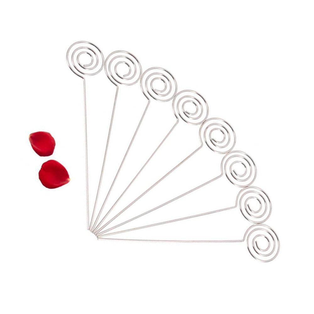50pcs Heart Shape Photo Card Holders Round Shape Paper Note Holders Table Display