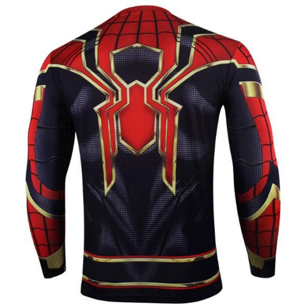 Marvel Mens Superhero Compression T Shirt Sports Fitness Gym Tops Spiderman Tee