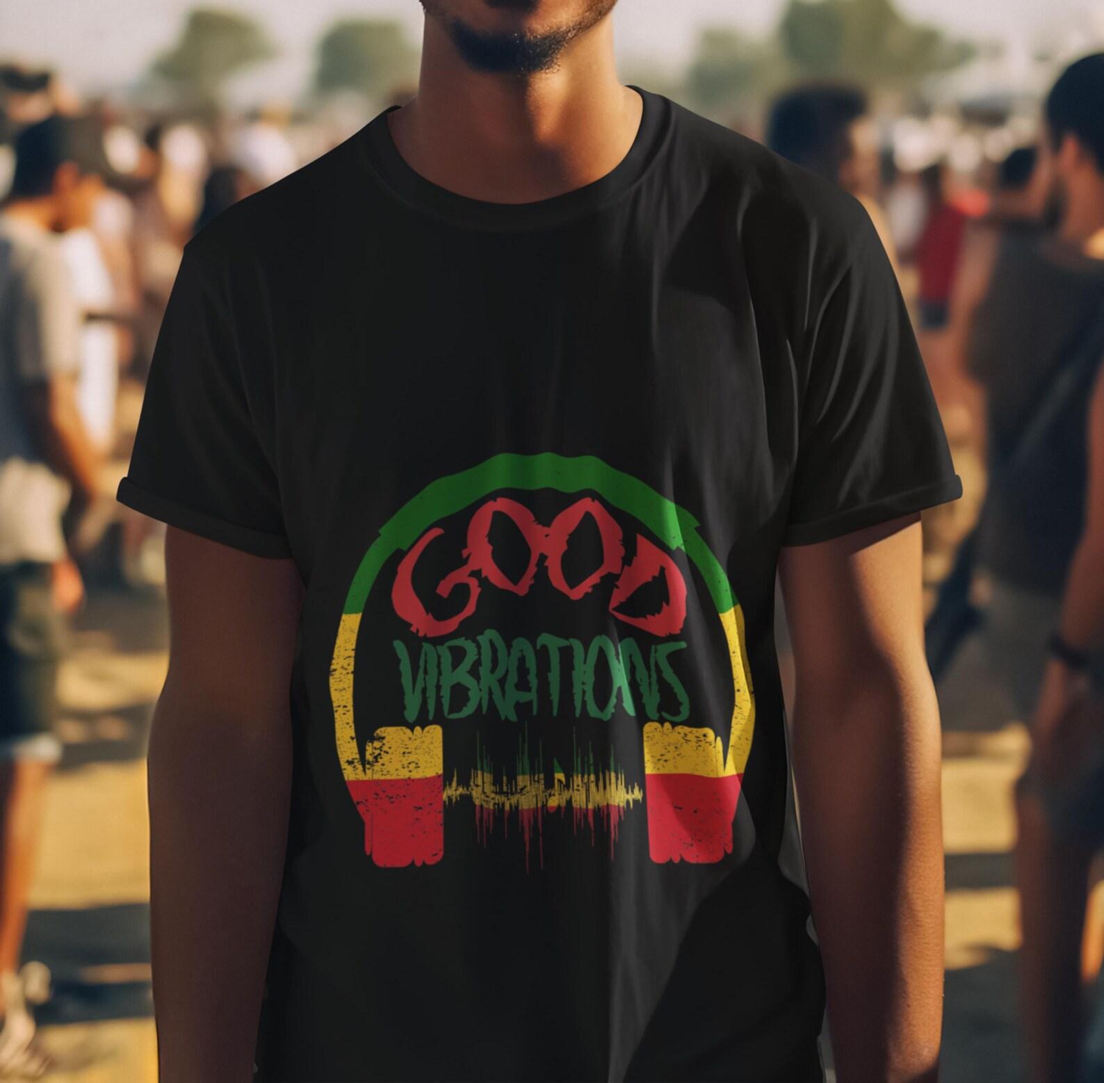Rasta Good Vibrations T-Shirt: Reggae Music Festival Tee 3XL