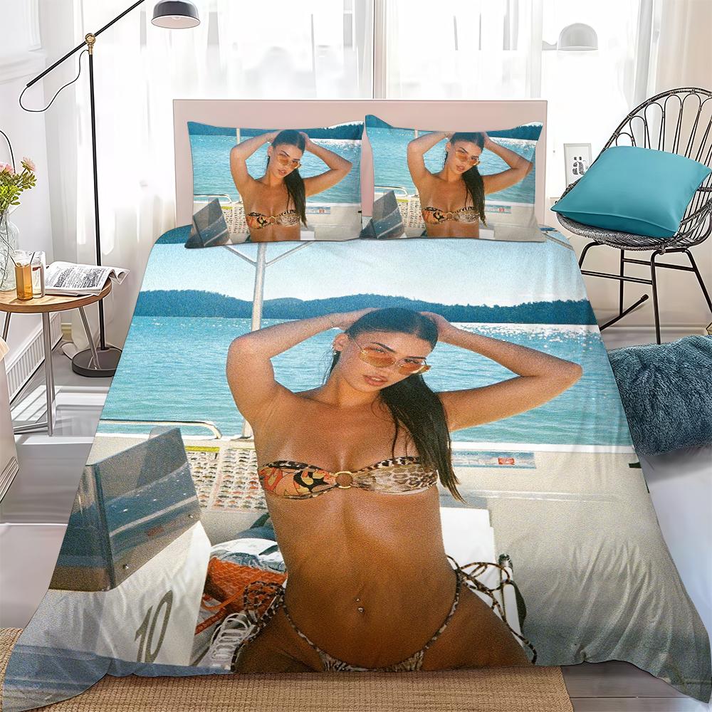 Fashion Leah Halton Duvet Cover Set Home Style Bedding Soft Laundry Cotton Bed 3 Piece Set Student Dormitory Gift