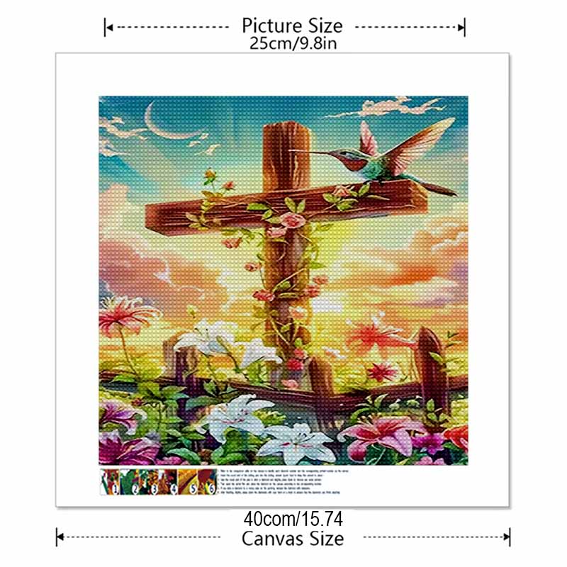 New Arrival 5D DIY Full Circle Diamond Painting "Cross" Embroidery Cross Stitch Home Decor Gift