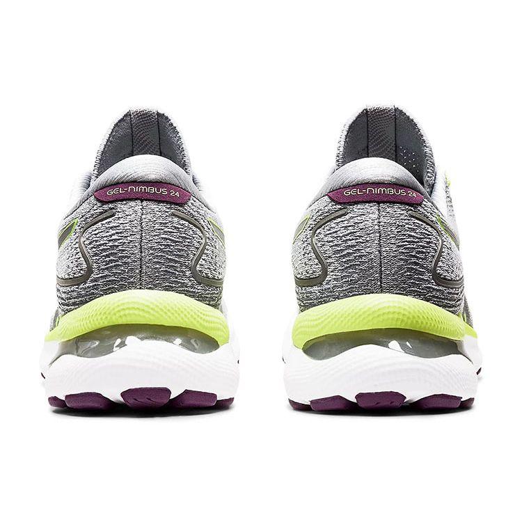 Asics Gel Nimbus 24 Piedmont Grey Lime Green Women Sneakers 1012B201-020
