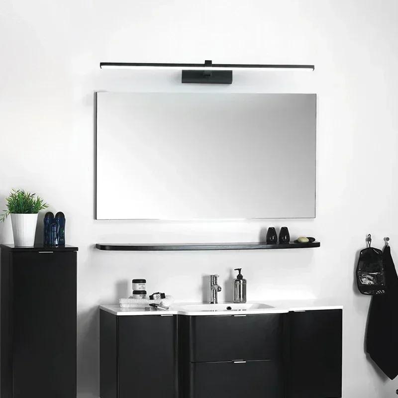 Modern LED Wall Lamp Mirror Decor Lighting 60/80/100cm Long Strip Light For Bedroom Bathroom Washroom Kitchen Indoor Luminaires
