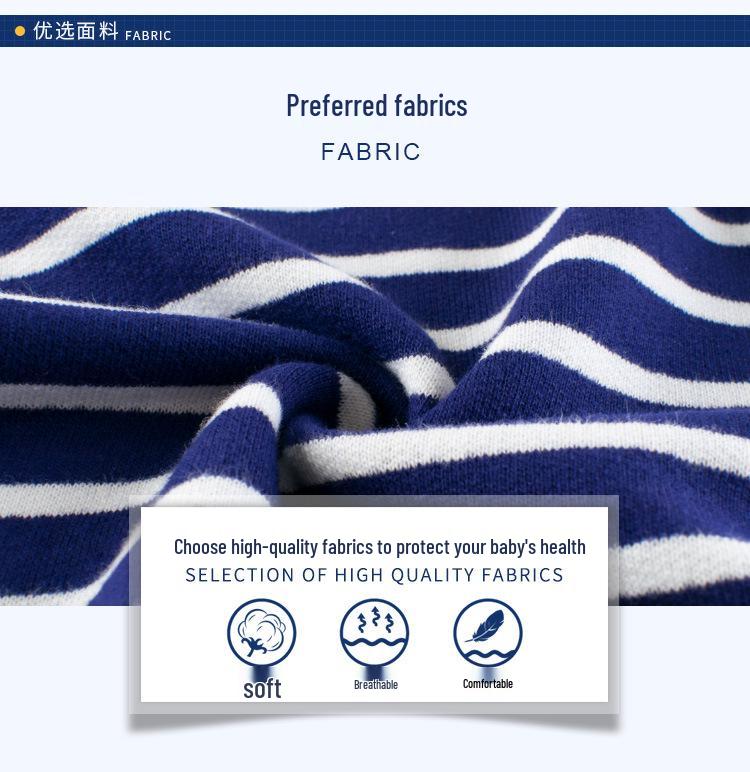 27kids Gestreiftes Herbst 2024 Kinder-Sweatshirt - Einteilige Babykleidung