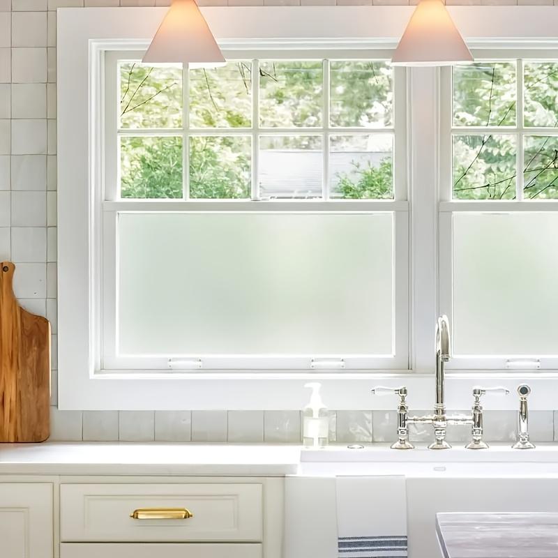 One Roll, Privacy Window Sticker - Office, Bathroom And Home Frosted Glass Film - Translucent And Opaque - Static Adhesive - Blocks Peeks And Glare