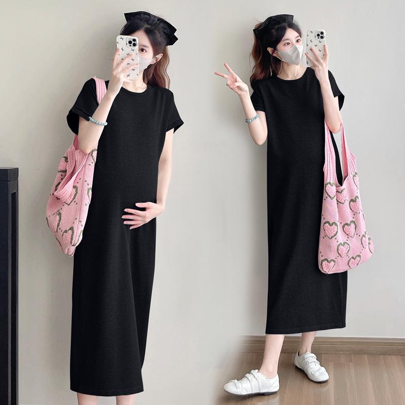 Trendy Summer Maternity Knit Dress: Casual, Elegant, and Age-Defying XL