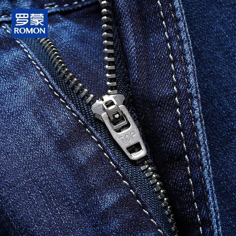 ROMON Men's Summer Loose Straight Stretch Jeans