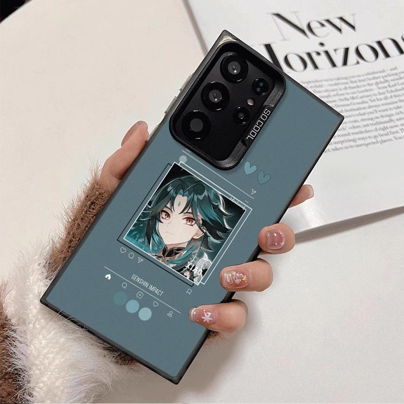 Genshin Impact Simple Design Shockproof Phone Case for Samsung Galaxy S26 Edge S25 Ultra S24 FE S23 Plus S21 Cover Anti Fall Fun