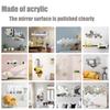 5-20Pcs Silver Hexagon Art Mirror Acrylic Wall Stickers with for DIY Home Art Bedroom Living Room Wall Decoration Diameter 4.6cm-23cm