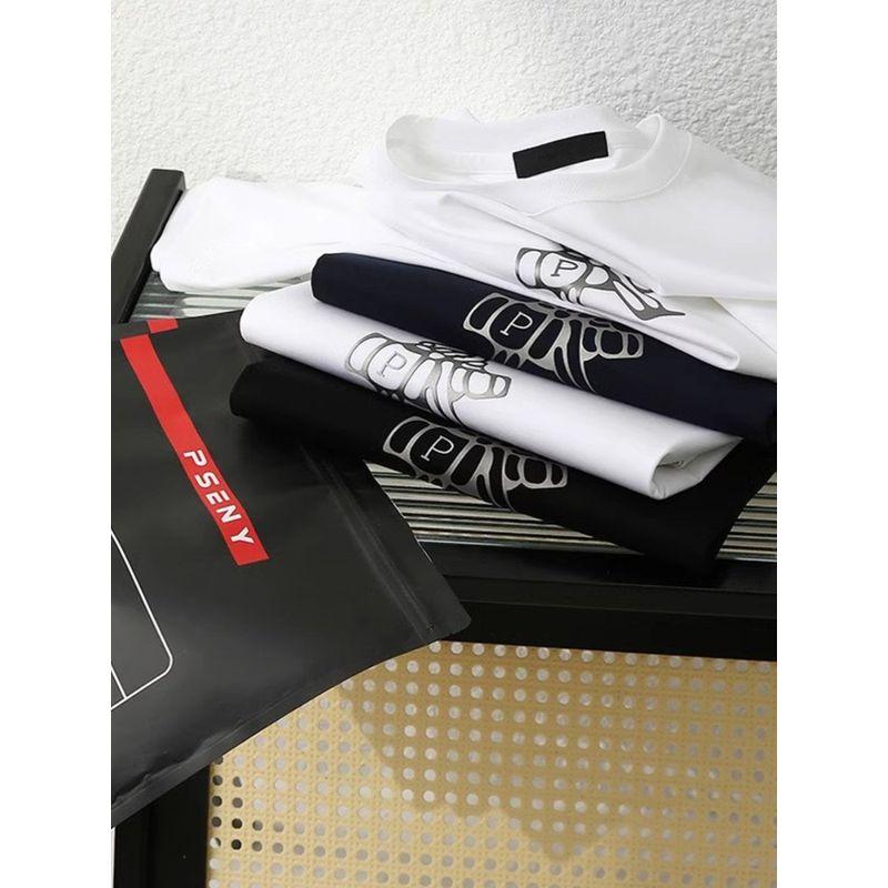 Cuprammonuium Soft Cotton Mercerized Cotton Cool Short-Sleeved T-shirt Men's Summer New Clothes Export Men's Ice-Feeling T-shirt