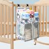Noční stolky pro miminka Vícekomorové organizéry Se zapínací přihrádkou na pleny Omyvatelná oxfordská tkanina Závěsné řešení pro ukládání