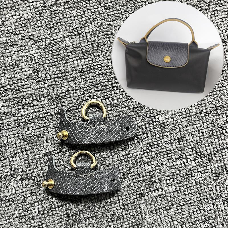 First Layer Cowhide Longxiang Mini Non-destructive Modification Dumpling Shoulder Strap Crossbody Bag Accessories Punching DIY