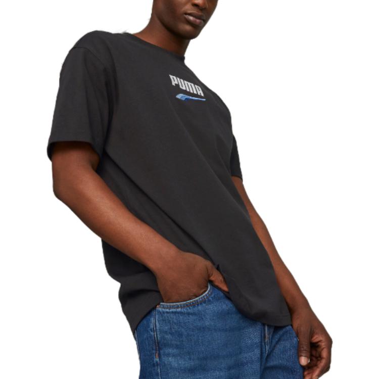 PUMA Drop Shoulder Sleeve T Shirt Men's Black 620617-51