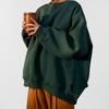 1116 Autumn New Models, European and American Women's Clothing, Round Neck Loose Sweater Women's Solid Color Pullover Sweater