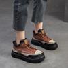 Spring and Autumn New Leather Thick-Soled Casual Women's Shoes