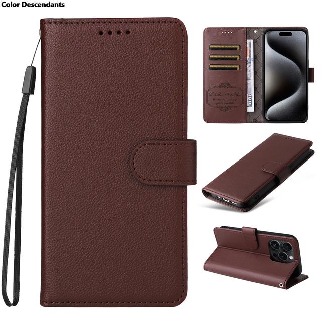 

RFID Leather Wallet Case For Xiaomi Poco X7 M7 Pro F7 Ultra X6 F6 Redmi Note 14S 14 Pro Plus 13 14C 13C Protect Phone Back Cover Mi Poco X7 Pro 5G коричневий