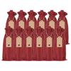 12 Stück Jute Weinbeutel Geschenkanhänger Wiederverwendbare Wein-Geschenktaschen Beutel mit Kordelzug Weinflaschenbeutel für Hochzeit Weihnachtsfeier