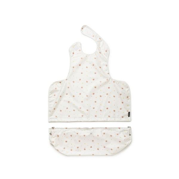 Babyclaw Baby Table Integrated Type, Child-led Baby Food, Waterproof Bib, Tank Top, Zipper Type, Bear Ivory, 1 Piece, 1 Piece