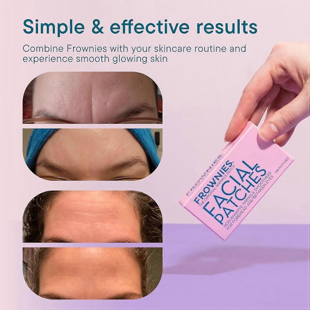Forehead and Between the Eyes Wrinkle Patches - Hypoallergenic Facial Patches to Smooth & Soften Forehead Wrinkles & Eleven Lines - For Overnight Use