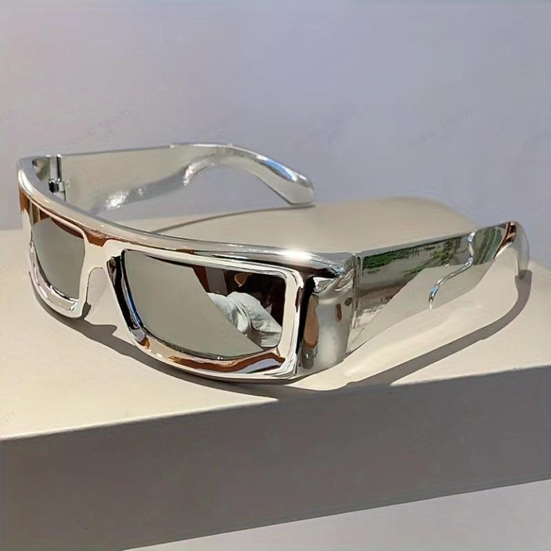 Y2K Personalized Cyberpunk Sunglasses Fashion Women Hip Hop Cool Concave Shaped Sun Glasses Men Square Glasses