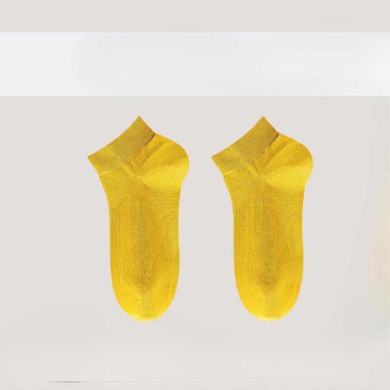 Business Solid-color Socks, Men's Short Socks, Pure Cotton Summer Anti-odor and Sweat-absorbing, Autumn and Winter Casual Low-top Sports Socks