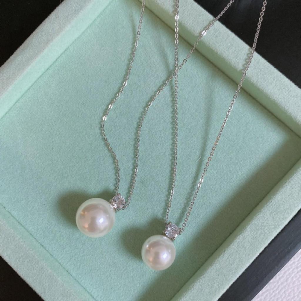 Regal Pearl & Diamond Pendant Necklace - Princess Diana Inspired 2024 Collection for Women