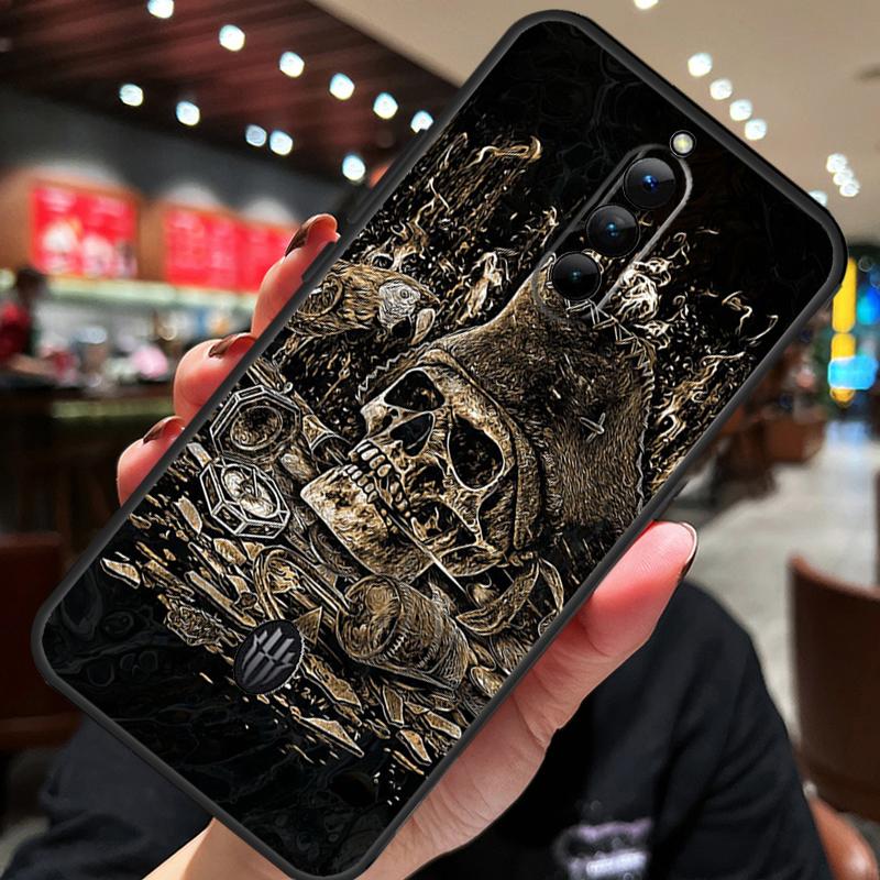 Gothic Skull Case For Nubia Red Magic 9 Pro 8 Pro 8S Pro Plus Red Magic 6 7 6S 7S Pro 5G 5S 6R Cover