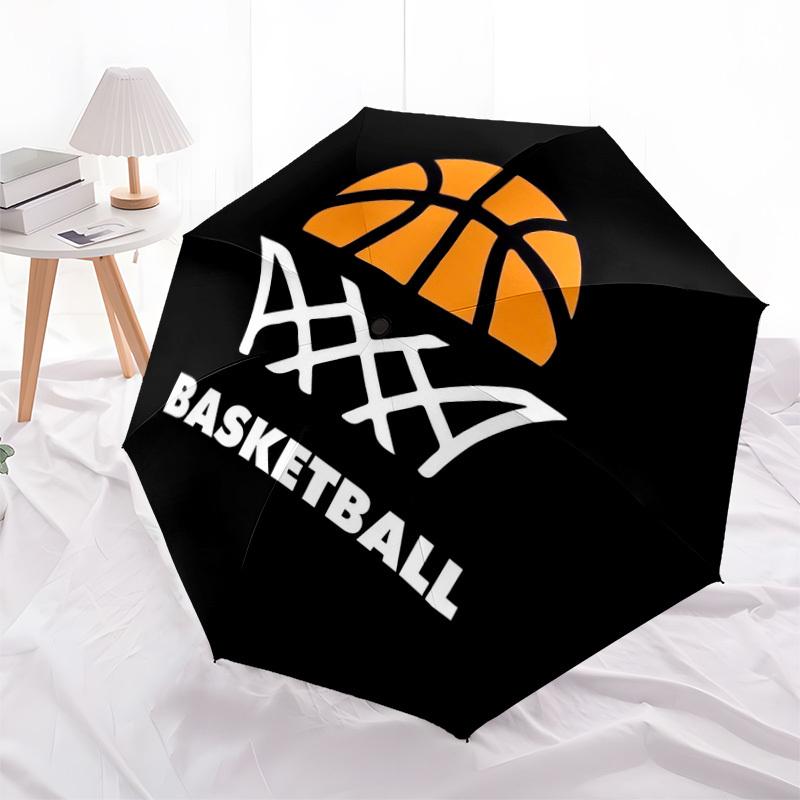 1pc Basketball Hoop Design Umbrella with Plastic Handle,Suitable for All Seasons Home Travel Outdoor UmbrellaDD080