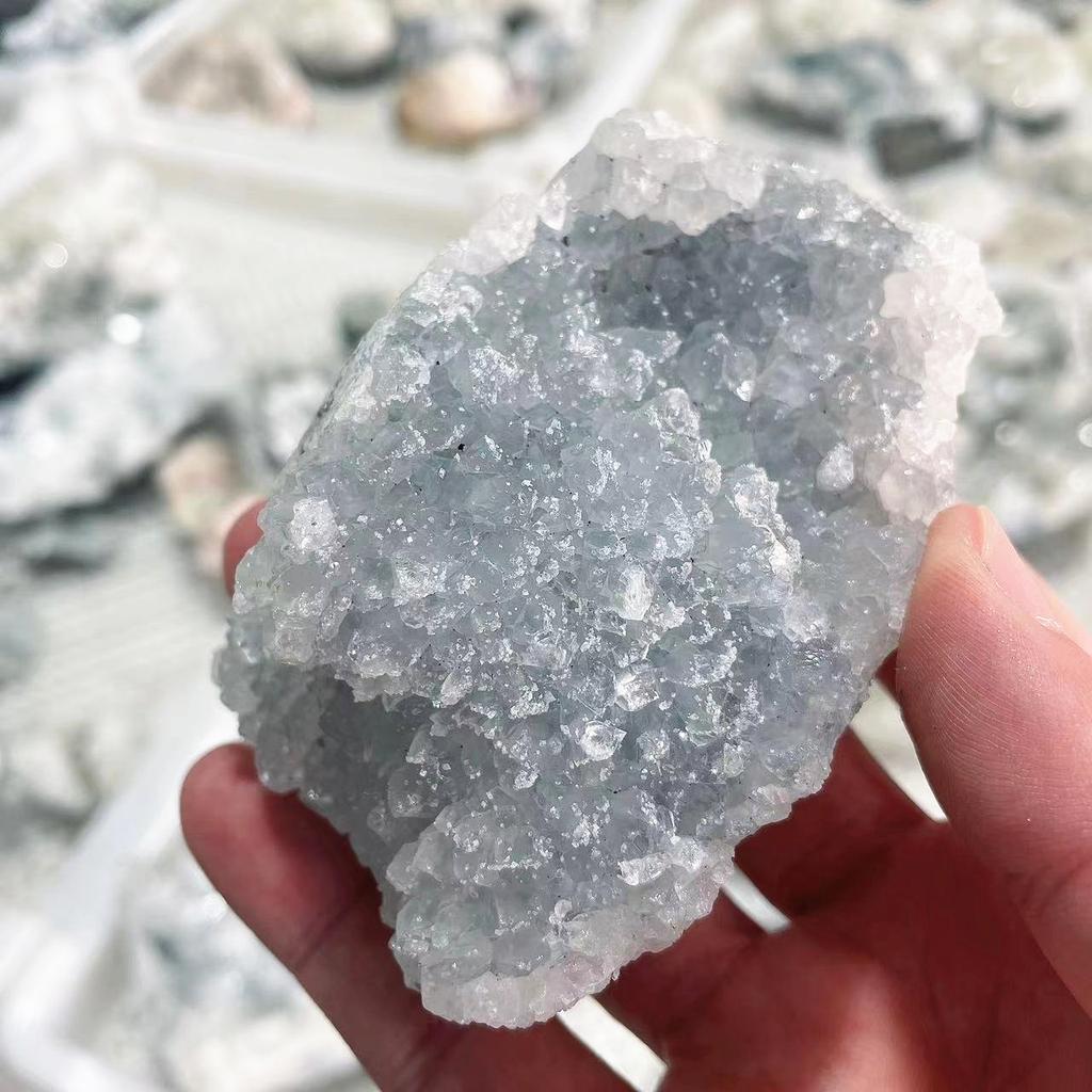 Spiritual Crystals Gemstone Healing Stones Natural Rough White Apophyllite Clusters Specimen for Decor