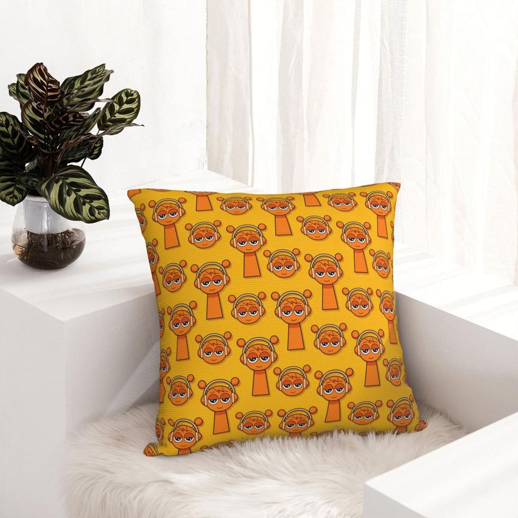 Cartoon Sprunki Game Pillowcase Printed Polyester Cushion Cover Gift Throw Pillow Case Cover Chair Square 40X40cm