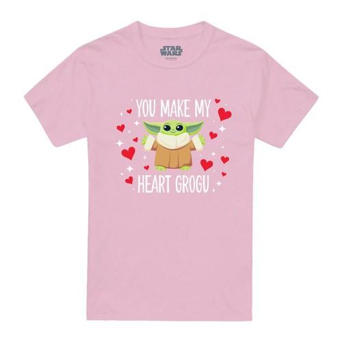 Star Wars: The Mandalorian Unisex Adult You Make My Heart Grogu T-Shirt