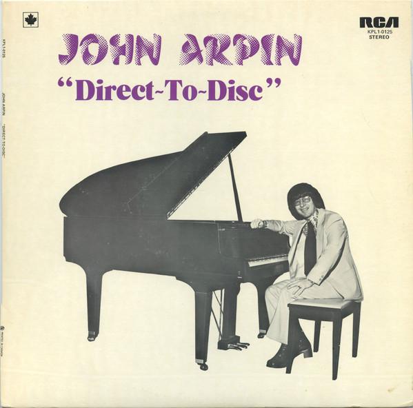 

LP Record JOHN ARPIN DirectToDisc KPL10125 RCA 1975 Canada Jazz Used