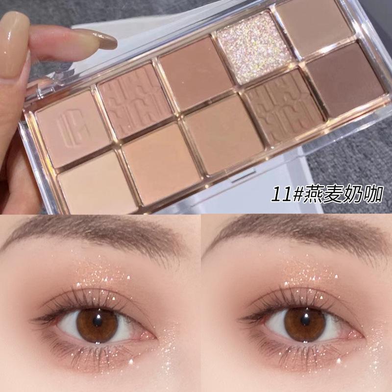 Neue Lidschatten-Palette mit mattem Perlmutt-Erdton, europäische und amerikanische Make-up-Zementfarbe, Lidschatten-Palette