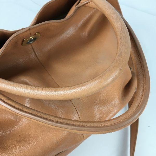 Tsumori Chisato Leather Hand Tote Bag Orange Beige(USED)