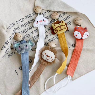Simpatica Catena Portaciuccio da Cartone Animato per Bambino Tessuto di Cotone per Neonato Animali Catena Portaciuccio Ciuccio Ciuccio Porta Ciuccio Materiale Ecologico