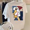 Summer Unisexs Cotton Tshirt Cubism Style Art Graphic Print Picasso Inspired Crewneck Casual Streetwear Shortsleeve Tops