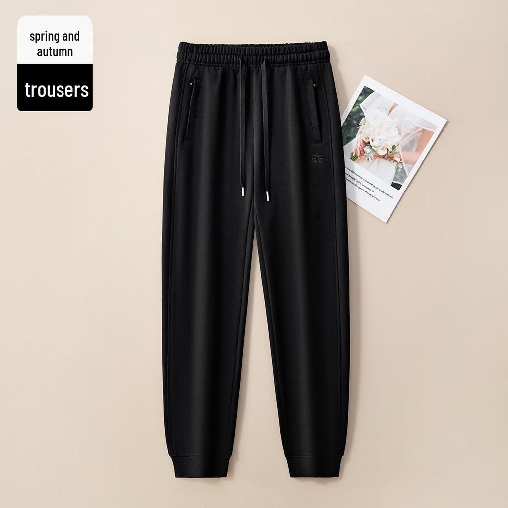 GAGN Women's Pure Cotton Thin Harem Sports Pants - Petite Spring/Autumn Straight-Leg Cuffed Sweatpants (2025)