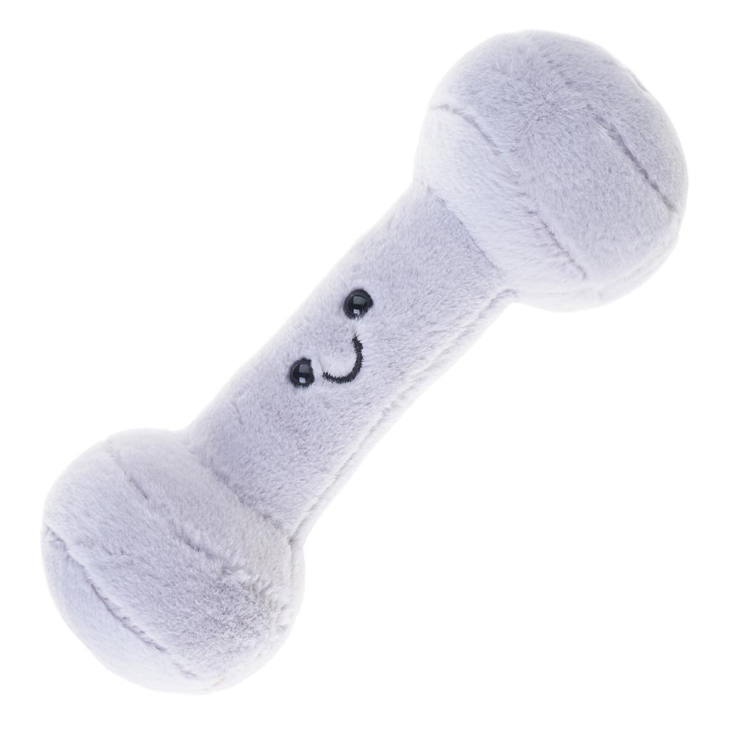 Soft Plush Dumbbell Shape Throw Pillow Toy For Newborns Infant Sensory Development Safe Gift Mystic Blue