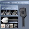 12 Inch Pressurized Shower Head 3+1 Settings Rain Shower System Height/Angle Adjustable In Wall Shower System with Extension Arm