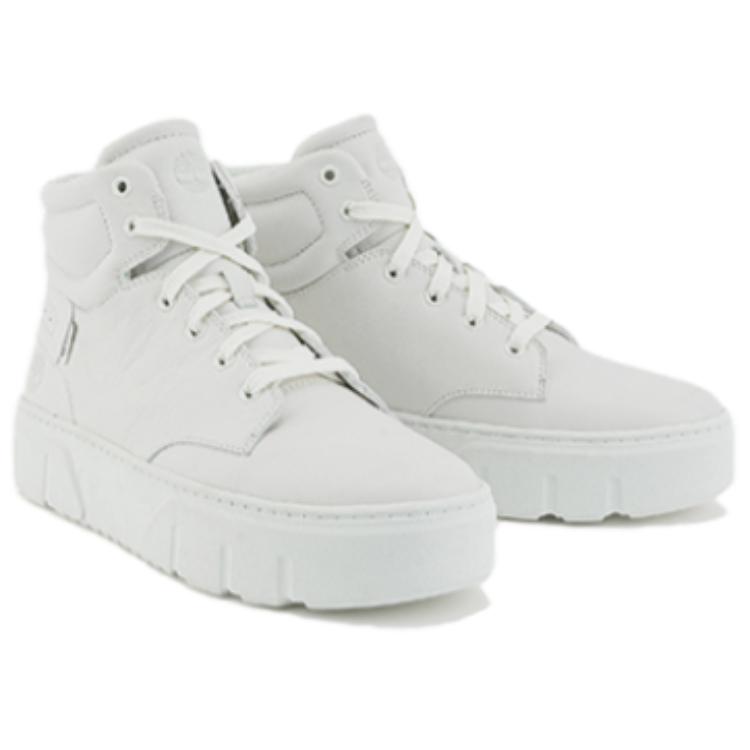 Timberland Laurel Court Comfortable Versatile Slip-Resistant Durable High-Top Sneakers Women sneakers White A27EK-EM2