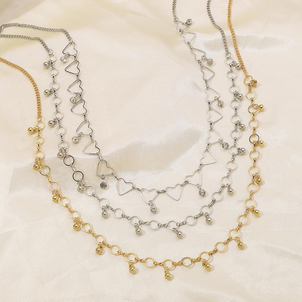 Sexy Vintage Belly Heart Chain Body Chain Crystal Pendant Waist Chain Beads Belt Streetwear Summer Women Fashion Body Zircon