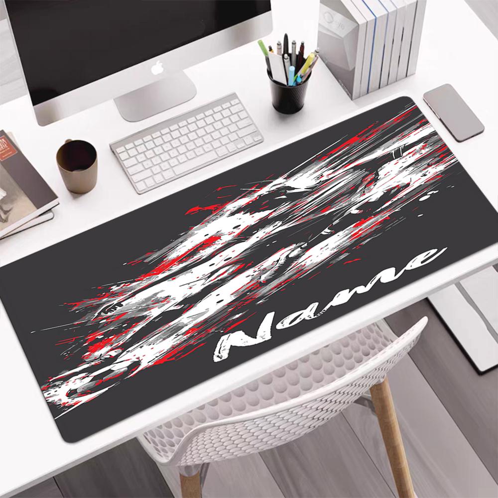 Custom Name Soccer Theme Mouse Pad, Non Slip Rubber Base, Multifunctional Office & Home Decor, Perfect for Workspace Personalization.